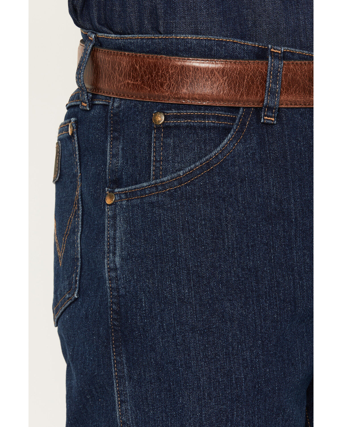 Image #2 - Wrangler Men's Premium Performance Cowboy Cut&reg; Advanced Comfort Wicking Stretch Denim Jeans, Indigo, hi-res