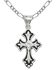 Image #2 - Montana Silversmiths Silver and Black Cross Necklace, Silver, hi-res