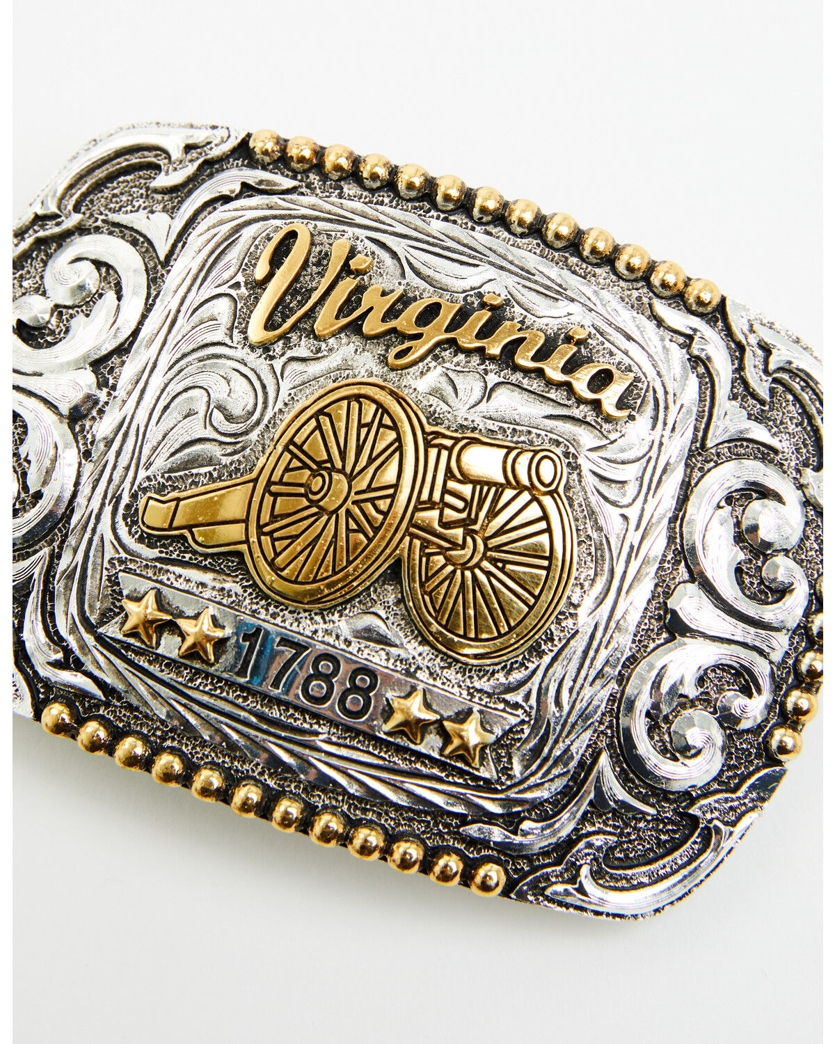 Image #2 - Cody James Virginia Regional Belt Buckle, Silver, hi-res