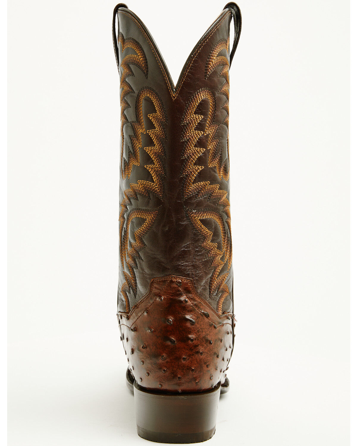 Image #5 - Dan Post Men's Marco Exotic Full Quill Ostrich Tall Western Boots - Square Toe, Brass, hi-res