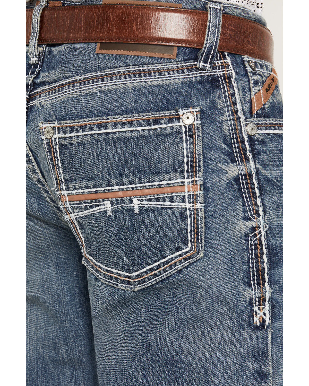 Image #4 - Ariat Men's M4 Coltrane Durango Low Rise Fashion Boot Cut Jeans, Denim, hi-res