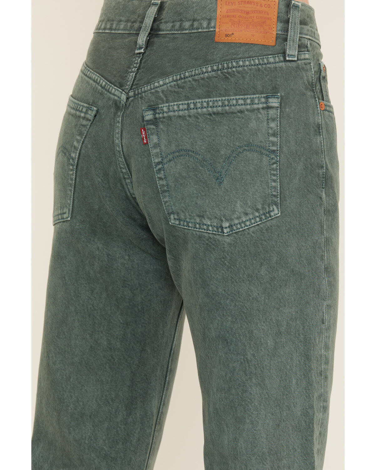 Image #4 - Levi's Premium Women's 501&reg; Original Cropped Jeans, Green, hi-res
