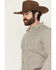 Image #2 - Gibson Trading Co Men's Bullseye Geo Print Long Sleeve Button-Down Western Shirt - Tall, Ivory, hi-res