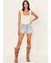 Image #1 - Shyanne Women's Light Wash Mid Rise Shorts, Light Medium Wash, hi-res