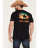 Image #1 - Cody James Men's Sunset Rider Short Sleeve Graphic T-Shirt, Black, hi-res
