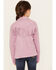 Image #4 - Shyanne Girls' Faux Suede Fringe Jacket , Lavender, hi-res