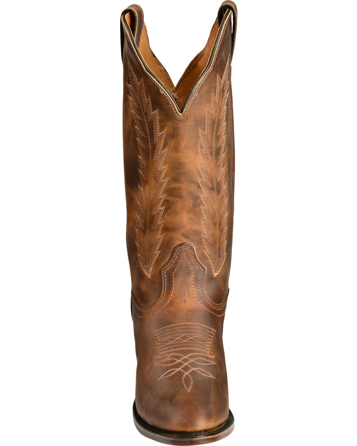 Image #4 - Boulet Fancy Stitched Cowgirl Boots - Medium Toe, Golden, hi-res