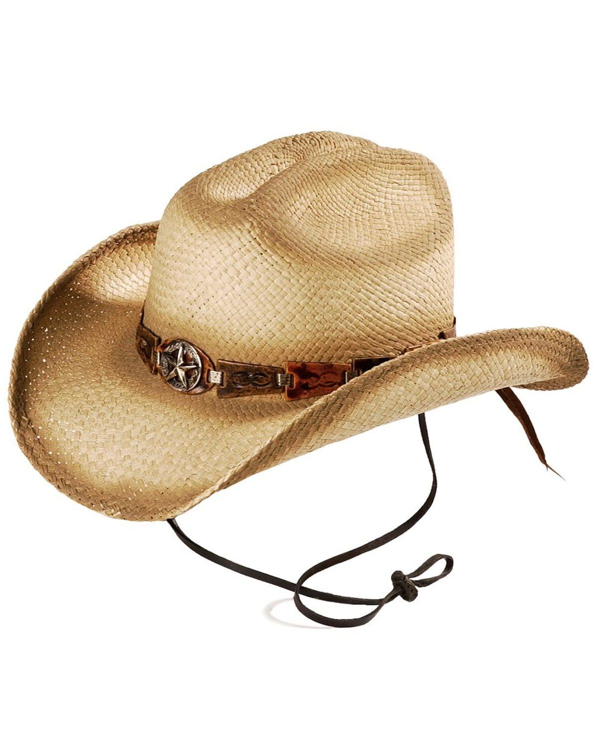 Image #1 - Bullhide Men's Star Central Straw Hat, Natural, hi-res