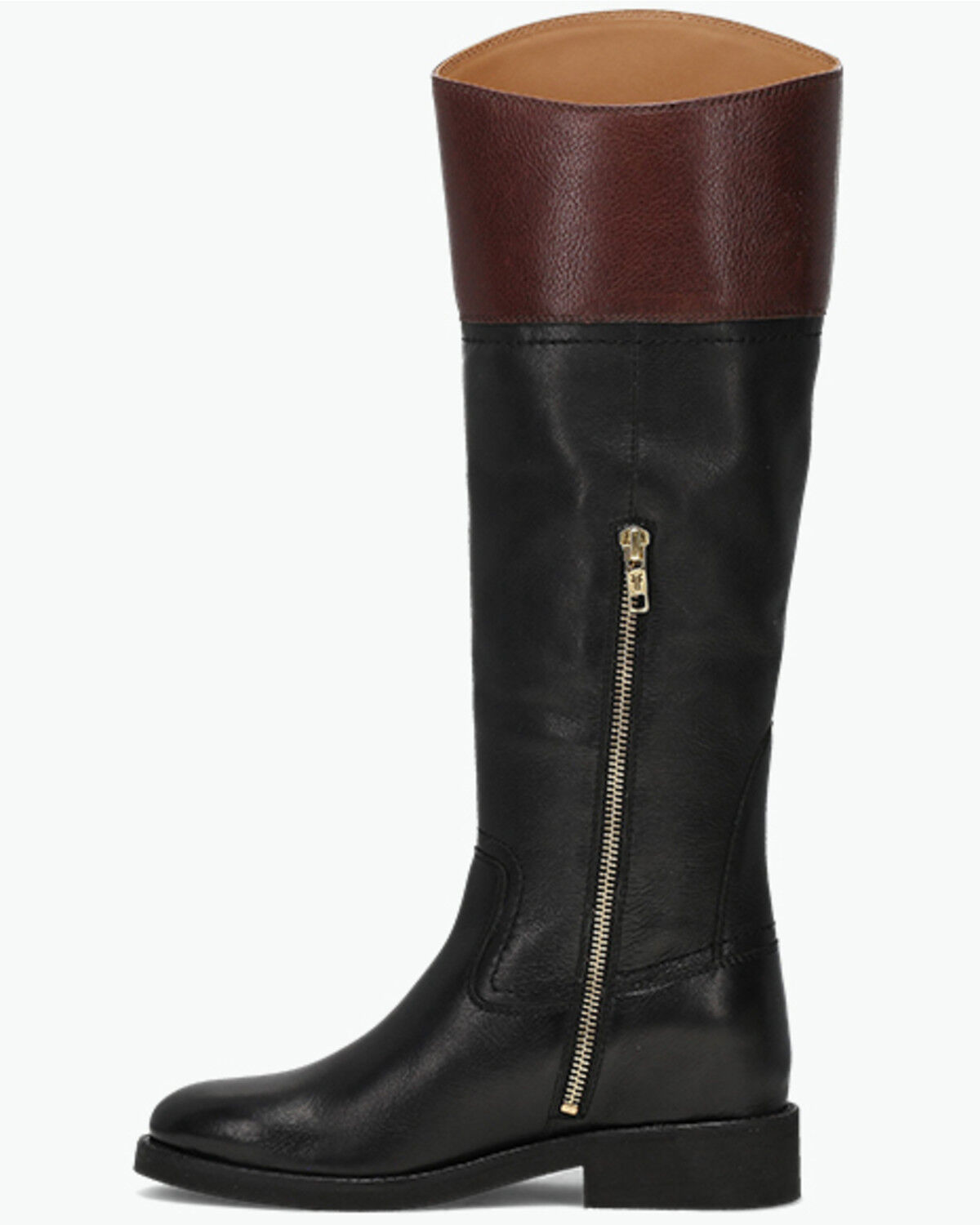 Image #3 - Frye Women's Quinn Riding Boots - Round Toe, Brown/black, hi-res