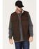 Image #1 - Hawx Men's Weathered Sherpa Lined Work Vest - Big & Tall, Dark Brown, hi-res