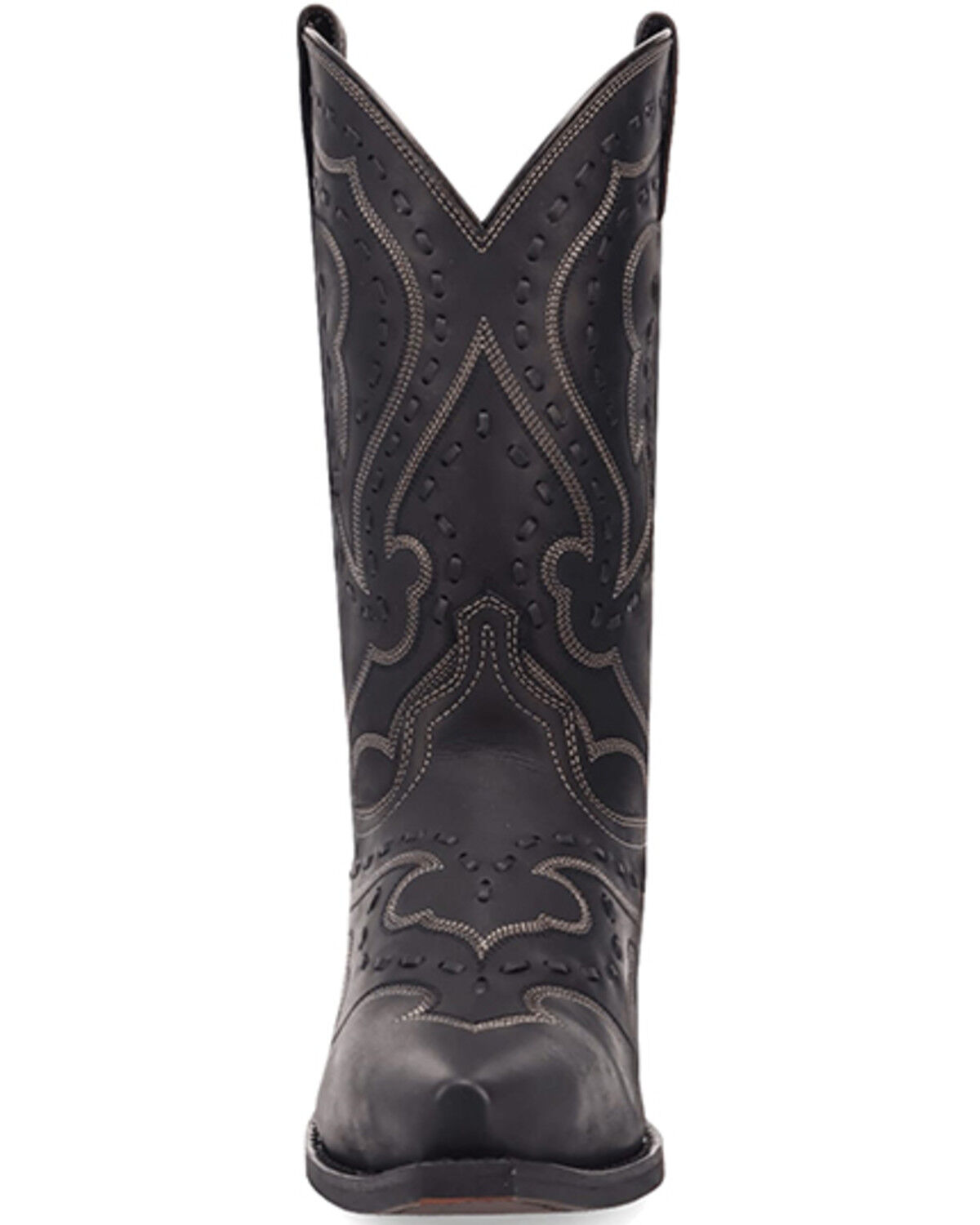 Image #4 - Laredo Men's Squire Stitched Western Boots - Snip Toe, Black, hi-res