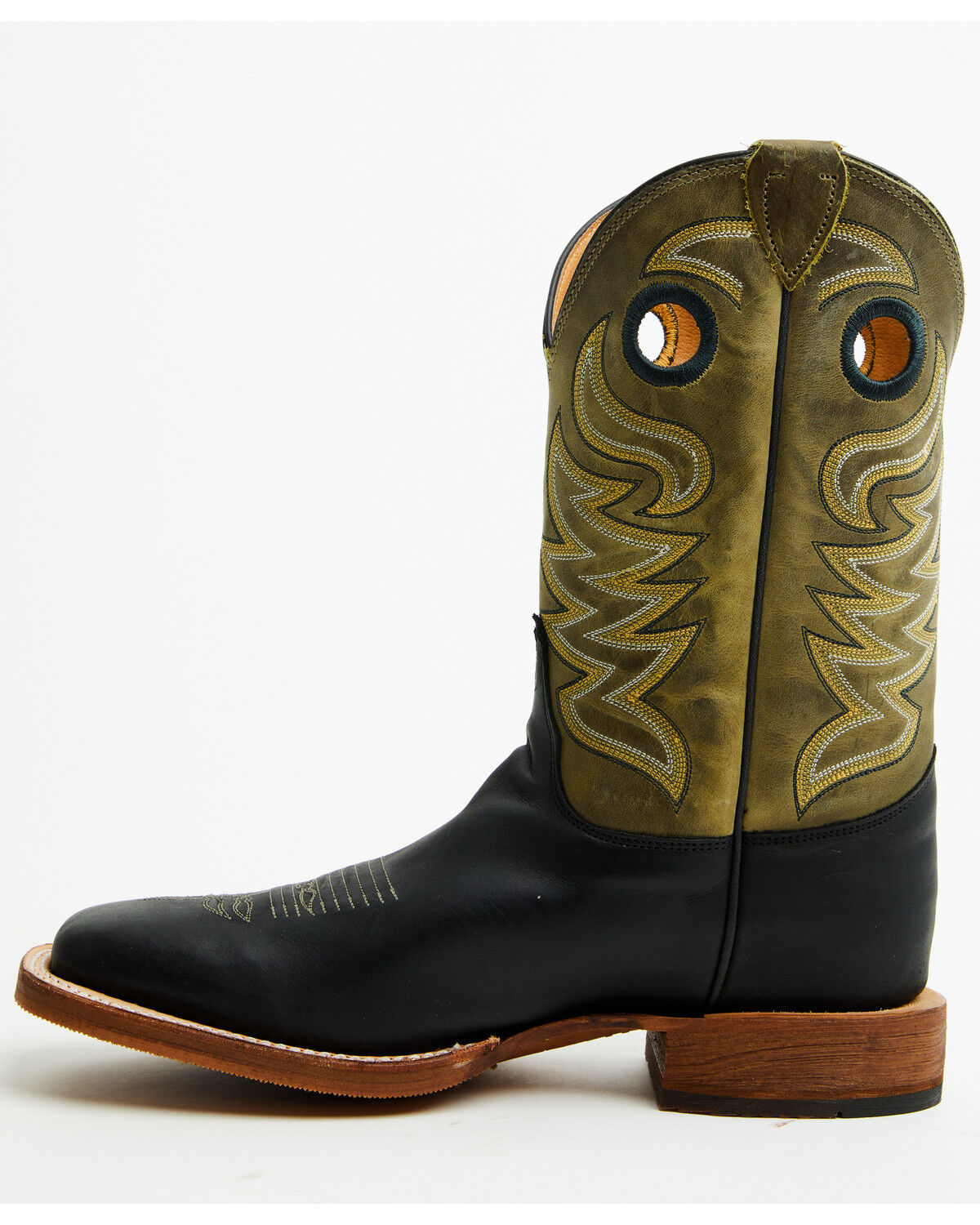 Image #3 - Justin Men's Bent Rail Walsh Performance Western Boots - Broad Square Toe, Green, hi-res