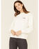 Image #1 - Wrangler Modern Women's Peace Wins Graphic Pullover Sweatshirt, White, hi-res