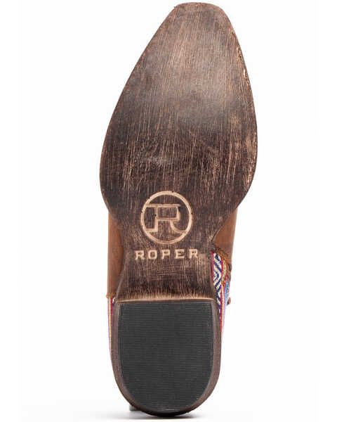 Image #7 - Roper Women's Serape Heel Fashion Booties - Snip Toe, Brown, hi-res