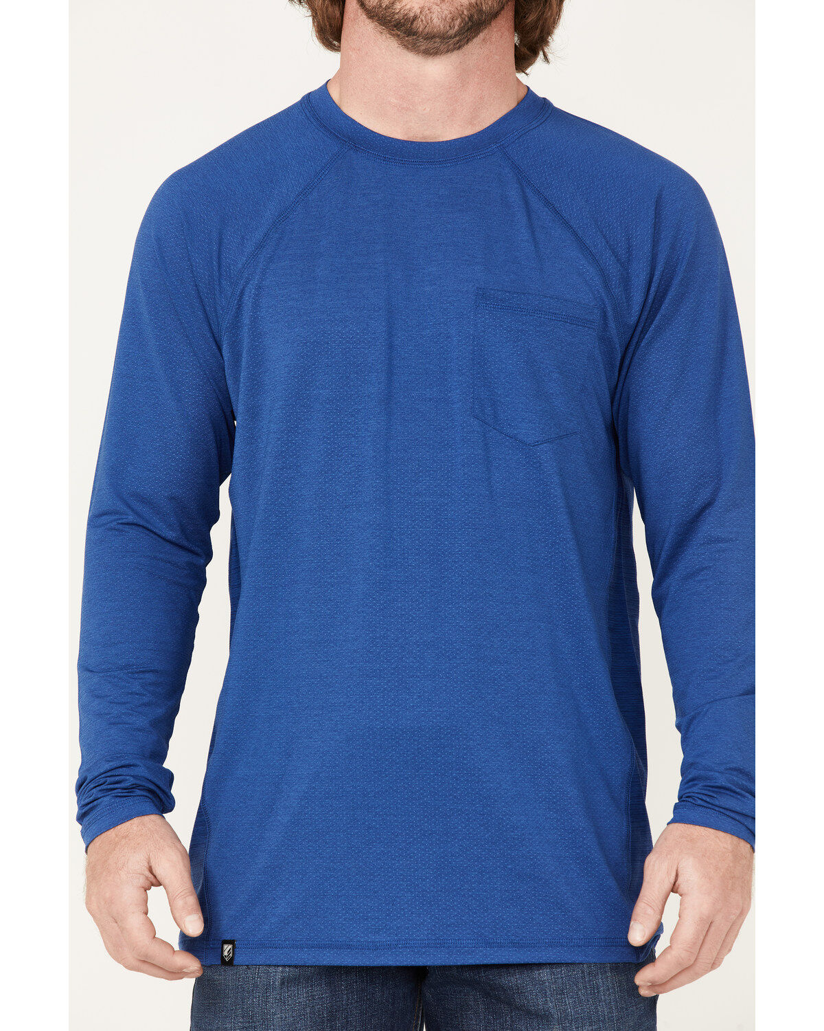 Image #3 - RANK 45&reg; Men's Tornado Solid Performance Long Sleeve T-Shirt, Blue, hi-res