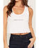 Image #3 - Morgan Wallen Women's Ripped Solid Cropped Tank Top, White, hi-res