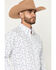 Image #2 - George Strait by Wrangler Men's Paisley Print Long Sleeve Button-Down Stretch Western Shirt - Big, White, hi-res