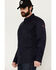 Image #2 - Hawx Men's FR Woven Long Sleeve Button-Down Work Shirt , Navy, hi-res