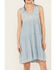 Image #3 - Roper Women's Sleeveless Embroidered Dress , Blue, hi-res