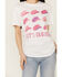 Image #3 - Bohemian Cowgirl Women's Let's Go Girls Short Sleeve Cropped Graphic Tee, White, hi-res