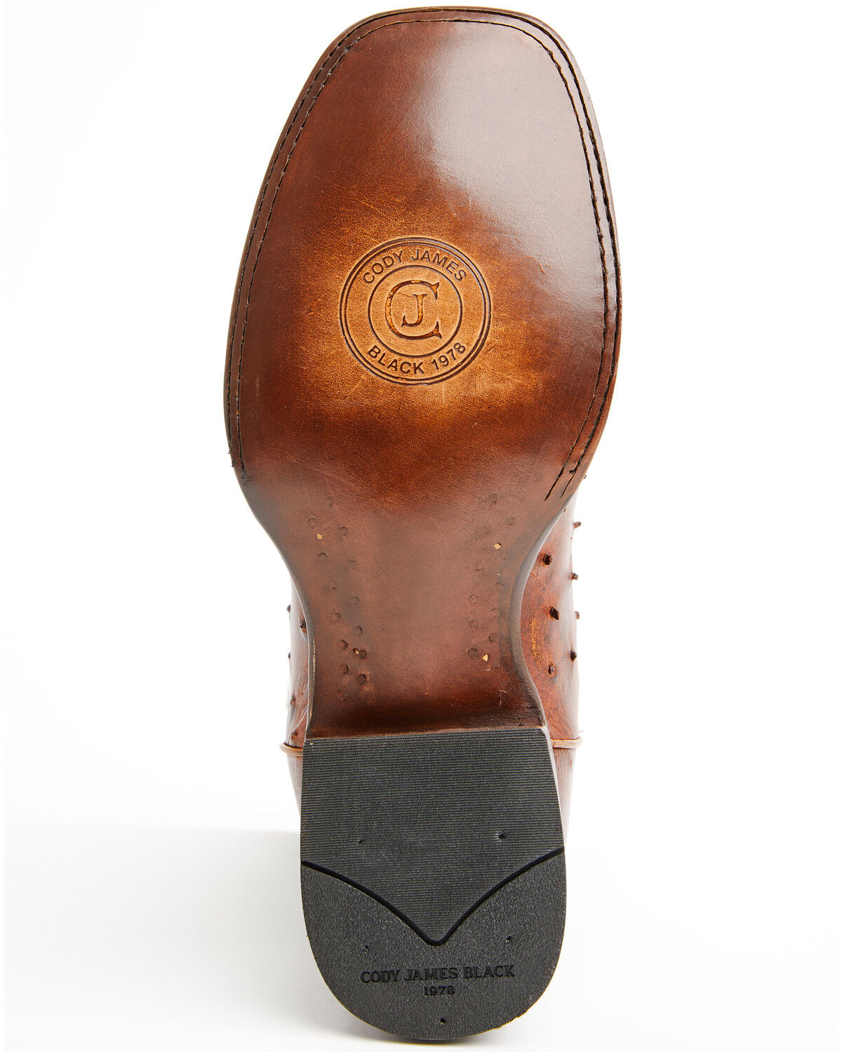 Image #7 - Cody James Black 1978&reg; Men's The Hayward Exotic Ostrich Western Boots - Broad Square Toe, Cognac, hi-res