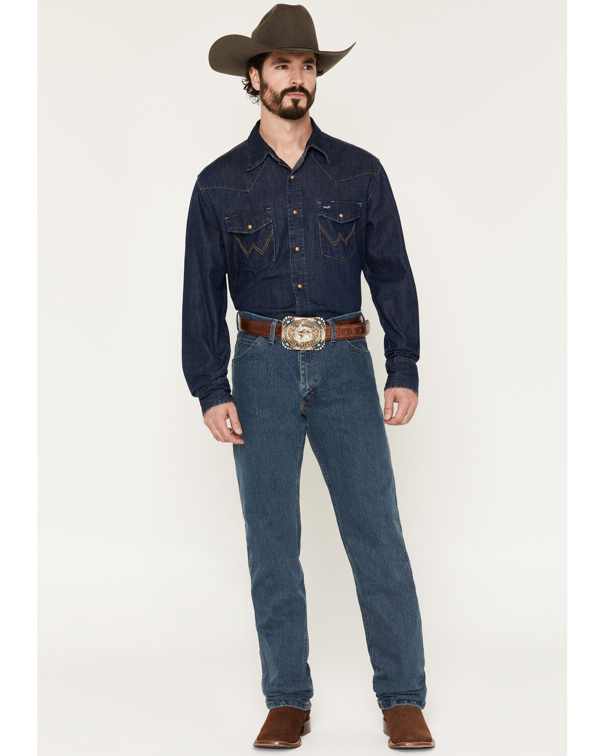 Image #1 - Wrangler Men's Premium Performance Cowboy Cut&reg; Advanced Comfort Wicking Stretch Denim Jeans - Tall, Indigo, hi-res