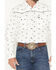 Image #3 - Cowboy Hardware Men's Steerhead Print Long Sleeve Snap Stretch Western Shirt, White, hi-res