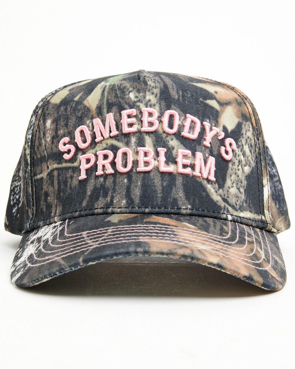 Image #1 - Idyllwind Women's Somebody's Problem Camo Ball Cap, Camouflage, hi-res