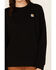 Image #3 - Carhartt Women's Relaxed Fit Midweight French Terry Crewneck Sweatshirt, Black, hi-res