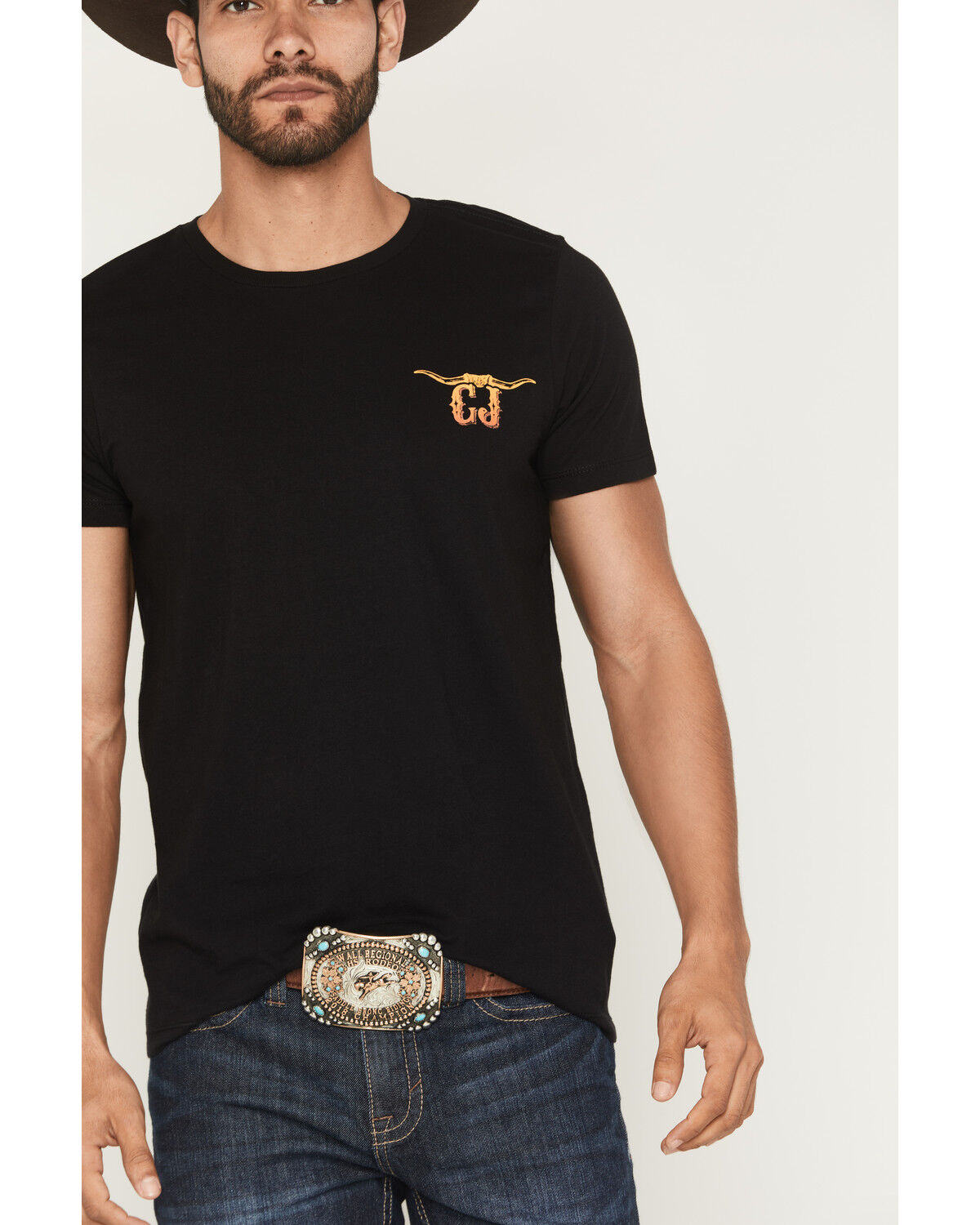 Image #4 - Cody James Men's Steer Head Logo Short Sleeve Graphic T-Shirt, Black, hi-res