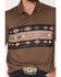 Image #3 - RANK 45&reg; Men's Sierra Noble Border Print Short Sleeve Button-Down Polo, Brown, hi-res