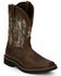 Image #1 - Justin Men's Trekker Waterproof Western Work Boots - Soft Toe, Brown, hi-res