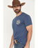 Image #3 - Cody James Men's Whiskey Barrel Logo Short Sleeve Graphic T-Shirt, Navy, hi-res
