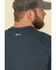 Image #5 - Carhartt Men's M-FR Midweight Signature Logo Long Sleeve Work Shirt, Navy, hi-res