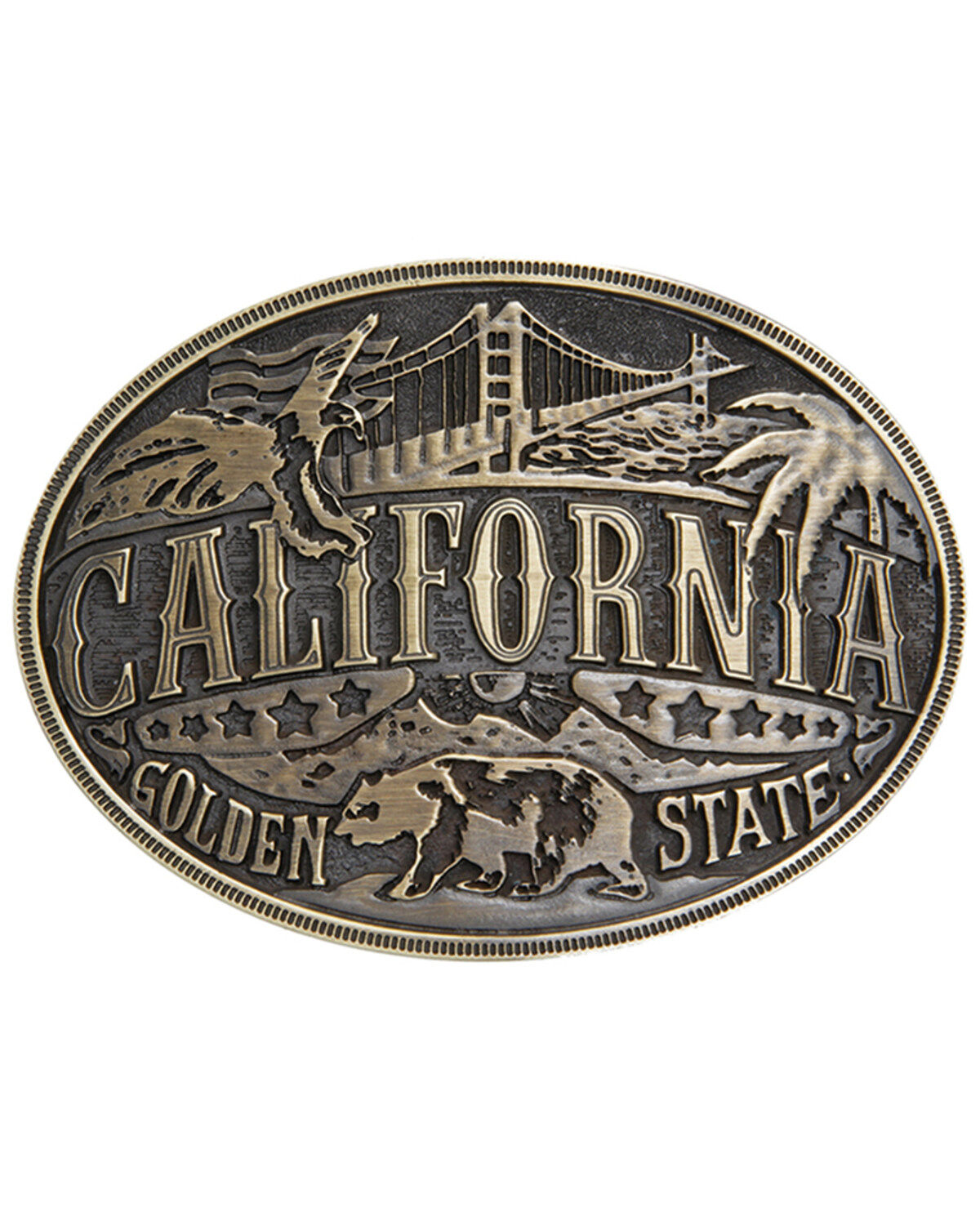 Cody James California American Heritage Buckle, Bronze, hi-res