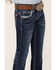 Image #4 - Shyanne Girls' Dark Wash Horseshoe Pocket Bootcut Stretch Denim Jeans, Medium Wash, hi-res