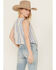 Image #4 - Ariat Women's Striped Vest, Blue, hi-res