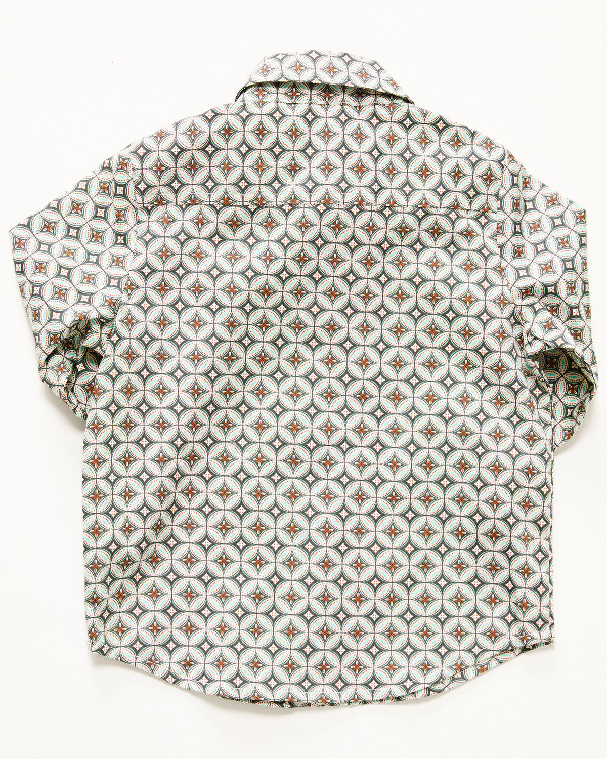 Image #3 - Cinch Infant Boys' Geo Print Long Sleeve Button-Down Western Shirt, Cream, hi-res