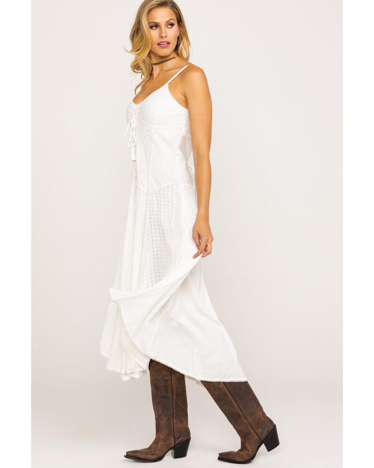 Image #6 - Honey Creek by Scully Women's Maxi Dress, Ivory, hi-res