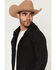 Image #2 - Moonshine Spirit&reg; Men's Outlaw Country Solid Hooded Jacket, Black, hi-res