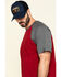 Image #5 - Hawx Men's Red Midland Short Sleeve Baseball Work T-Shirt - Big, Red, hi-res