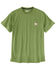 Image #2 - Carhartt Men's Force® Relaxed Fit Midweight Solid Short Sleeve Work T-Shirt , Green, hi-res