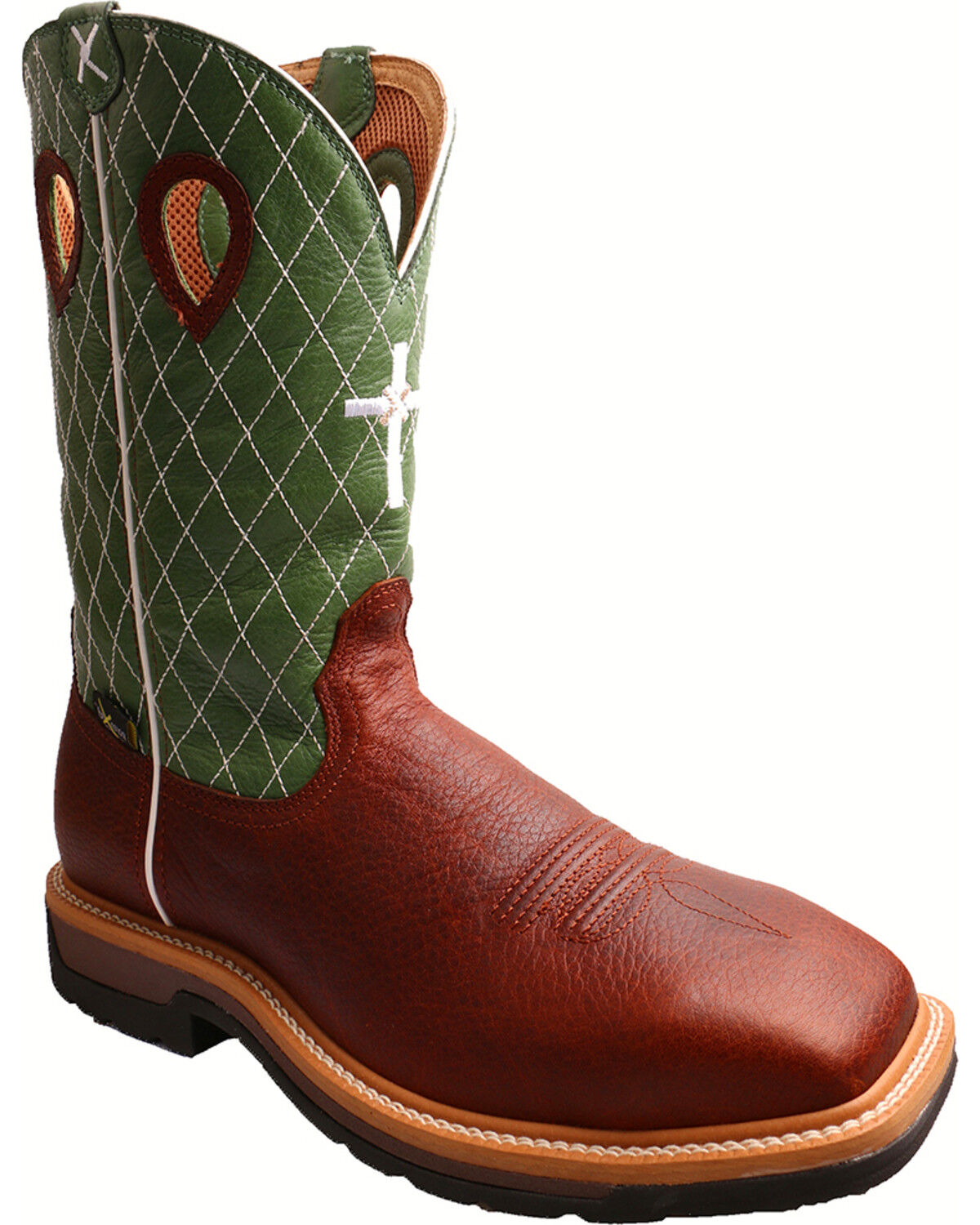 Image #1 - Twisted X Men's Steel Toe Met Guard Work Boots, Cognac, hi-res