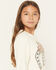 Image #2 - Sugar California Girls' Floral Horseshoe Print Sweater, Cream, hi-res