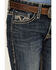 Image #2 - Rock & Roll Denim Boys' Dark Vintage Wash Stretch Bootcut Jeans , Blue, hi-res