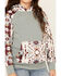 Image #3 - Hooey Girls' Southwestern Sleeve Hoodie, Blue, hi-res