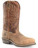 Image #1 - Double H Men's Garza Waterproof 12" Work Boots - Composite Toe , Dark Brown, hi-res