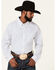 Image #1 - RANK 45&reg; Men's Trained Geo Print Long Sleeve Button-Down Western Shirt, White, hi-res
