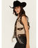 Image #2 - Scully Women's Star Leather Vest, Brown, hi-res