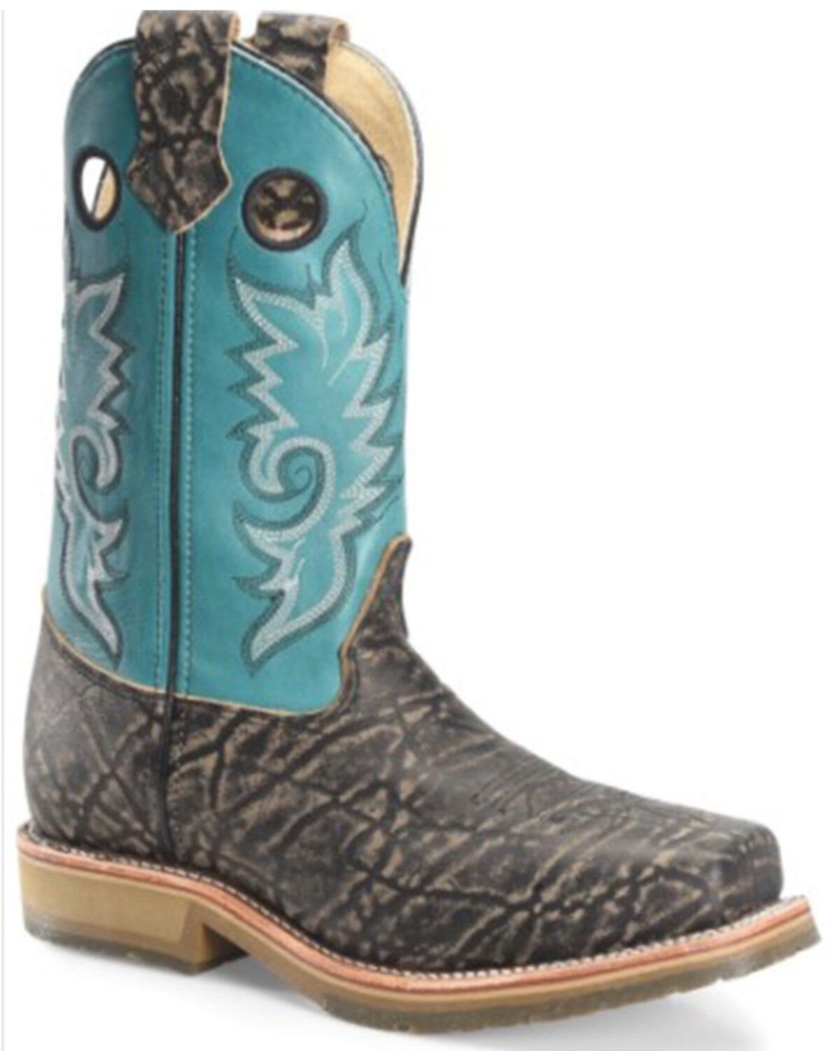 Image #1 - Double H Men's Shark Print Western Work Boots - Composite Toe, Black, hi-res
